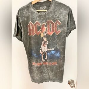 AC/DC Charcoal tee